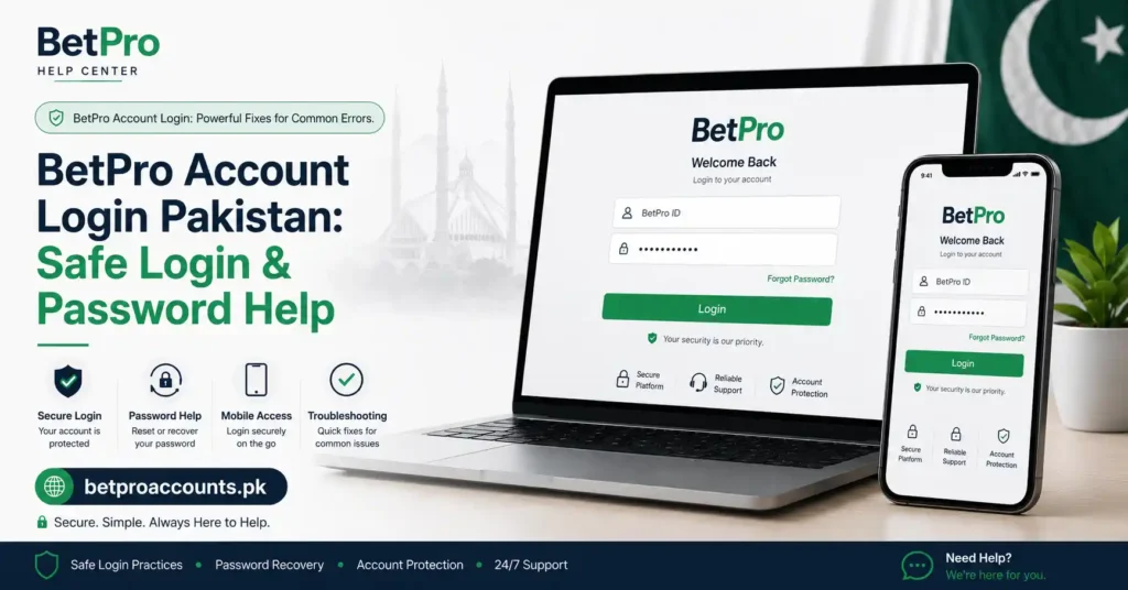 BetPro account login problems