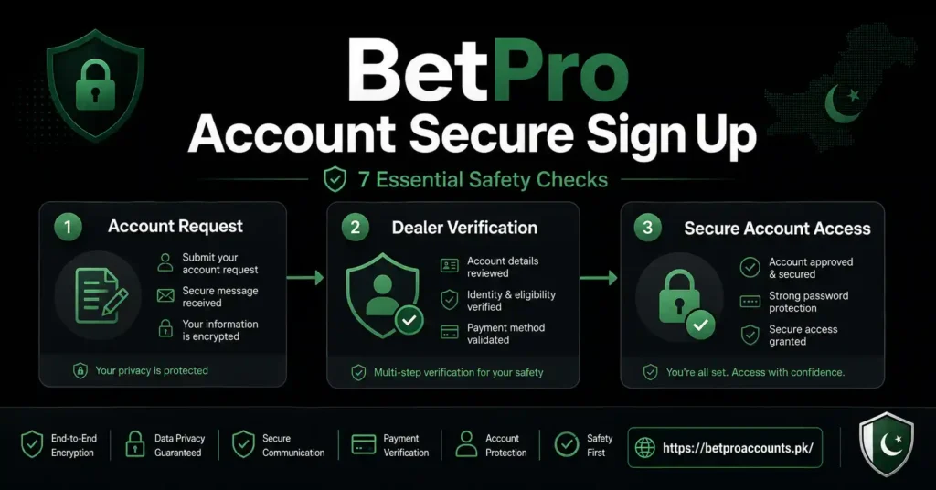 BetPro account secure sign up safety checks in Pakistan