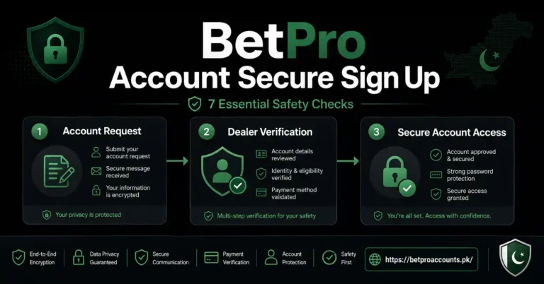 BetPro account secure sign up safety checks in Pakistan