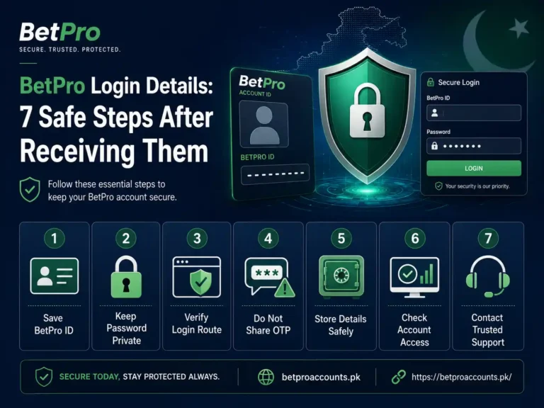 Safe first steps after receiving BetPro login details