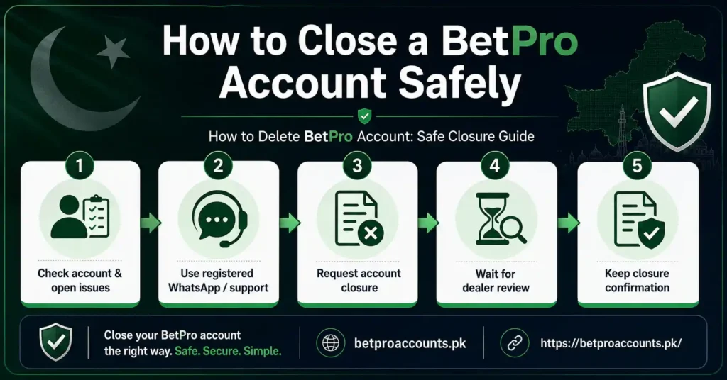 BetPro account closure checklist before requesting deletion